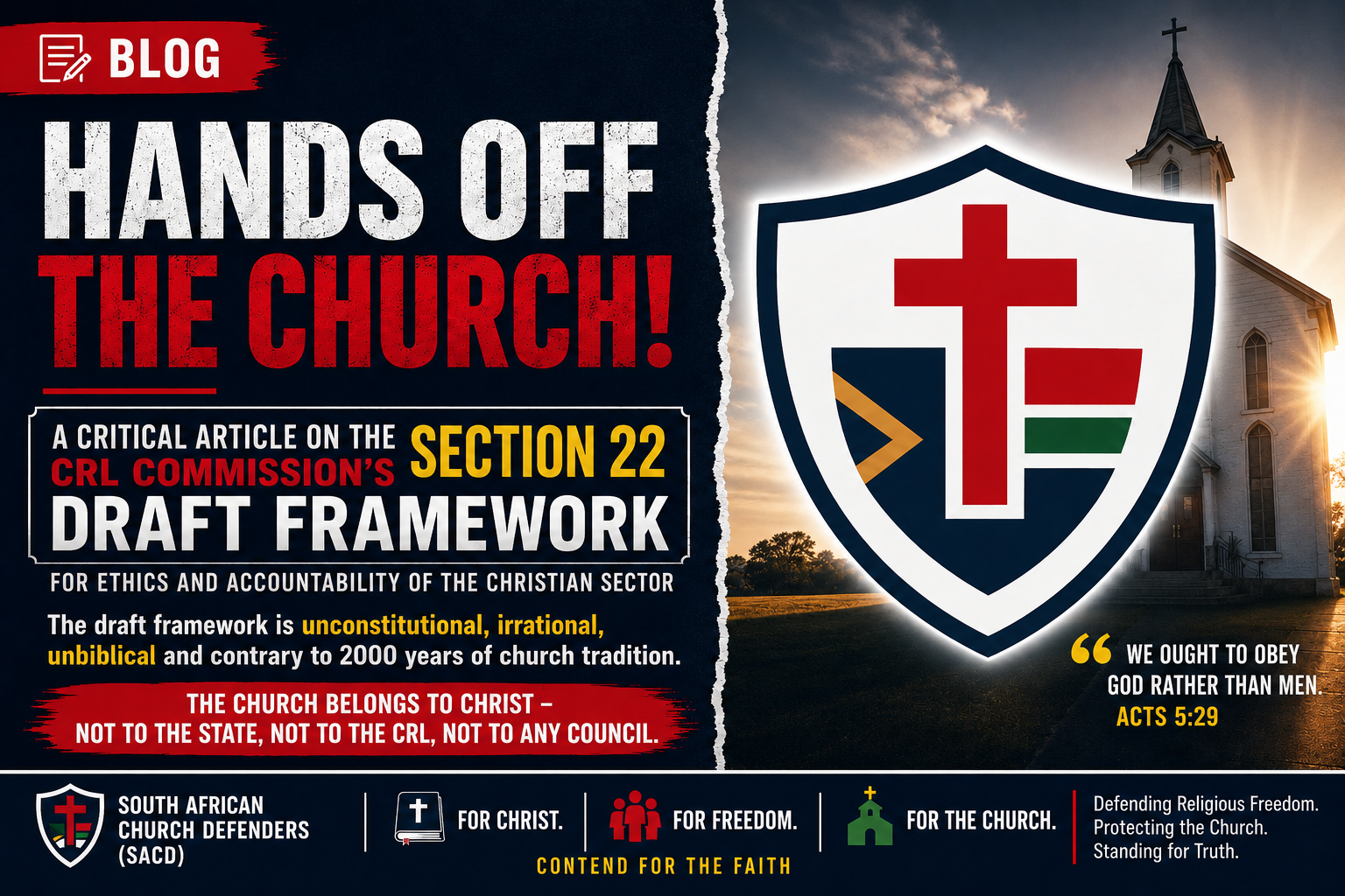 HANDS OFF THE CHURCH!